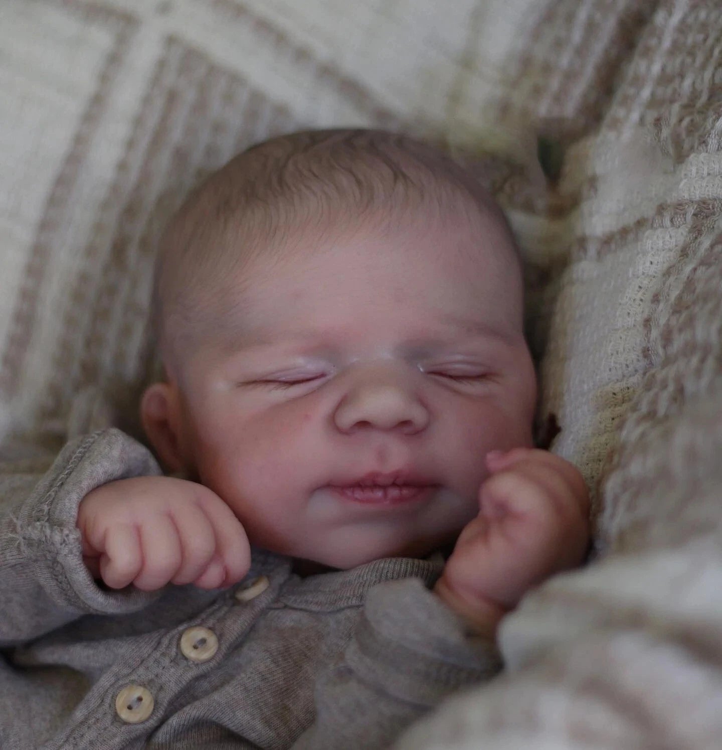 19in Pascale Newborn Full Body Vinyl Baby Reborn Doll 3D Skin Lifelike Feeling